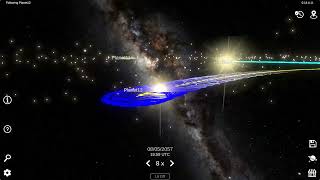 Binary system with 2 planets and their rings got stolen