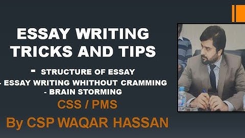 ESSAY WRITING | TIPS & TRICKS | STRUCTURE OF ESSAY | CSP WAQAR HASSAN | CSS/PMS | WHI INSTITUTE