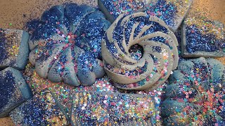 Glittery Blue Gray Deep Crunch Gym Chalk | ASMR