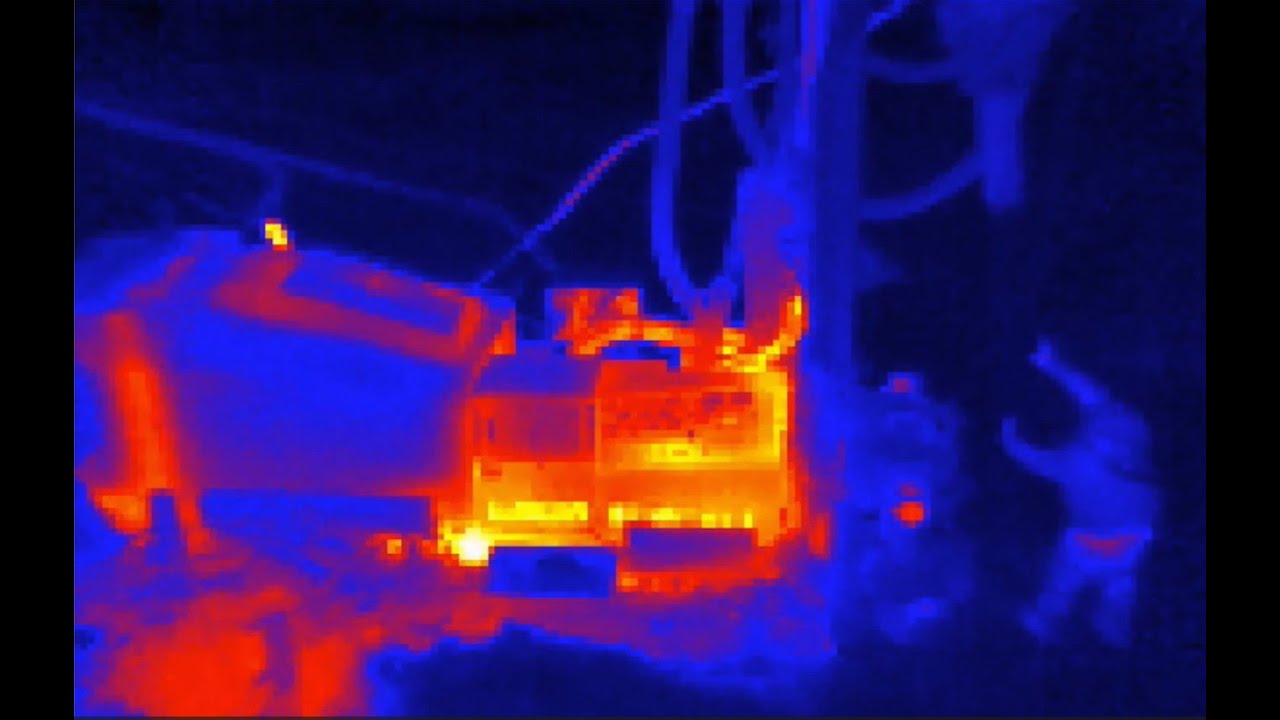 Thermal Video of a Borehole drilling Machine at Our Company