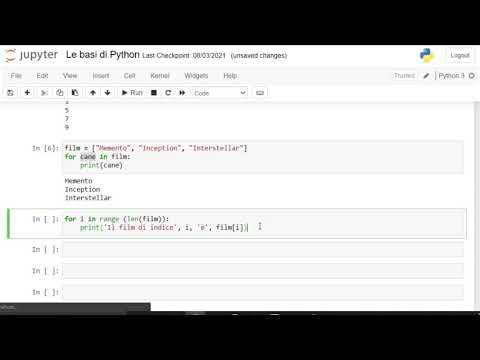 23. FOR LOOPS in Python (Corso BASE COMPLETO ITA 2021)
