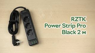 Розпаковка RZTK Power Strip Pro 3 + 2 USB-A + USB-С (PD20W) Black 2 м