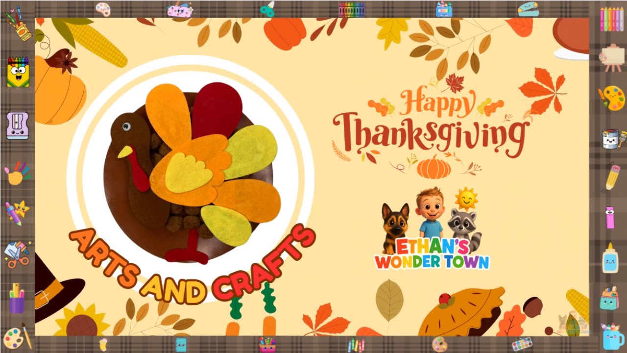 Easy Thanksgiving Turkey Craft for Kids | Fun Paper & Pom-Pom Art