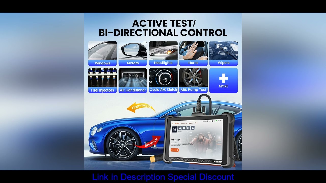 THINKCAR THINKSCAN 689 Auto OBD2 Scanner BI-directional Control CAN-FD DIOP 34 Reset ECU Coding