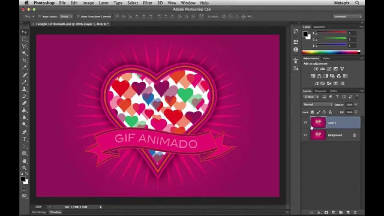 Como criar gif animado no Photoshop CS6 