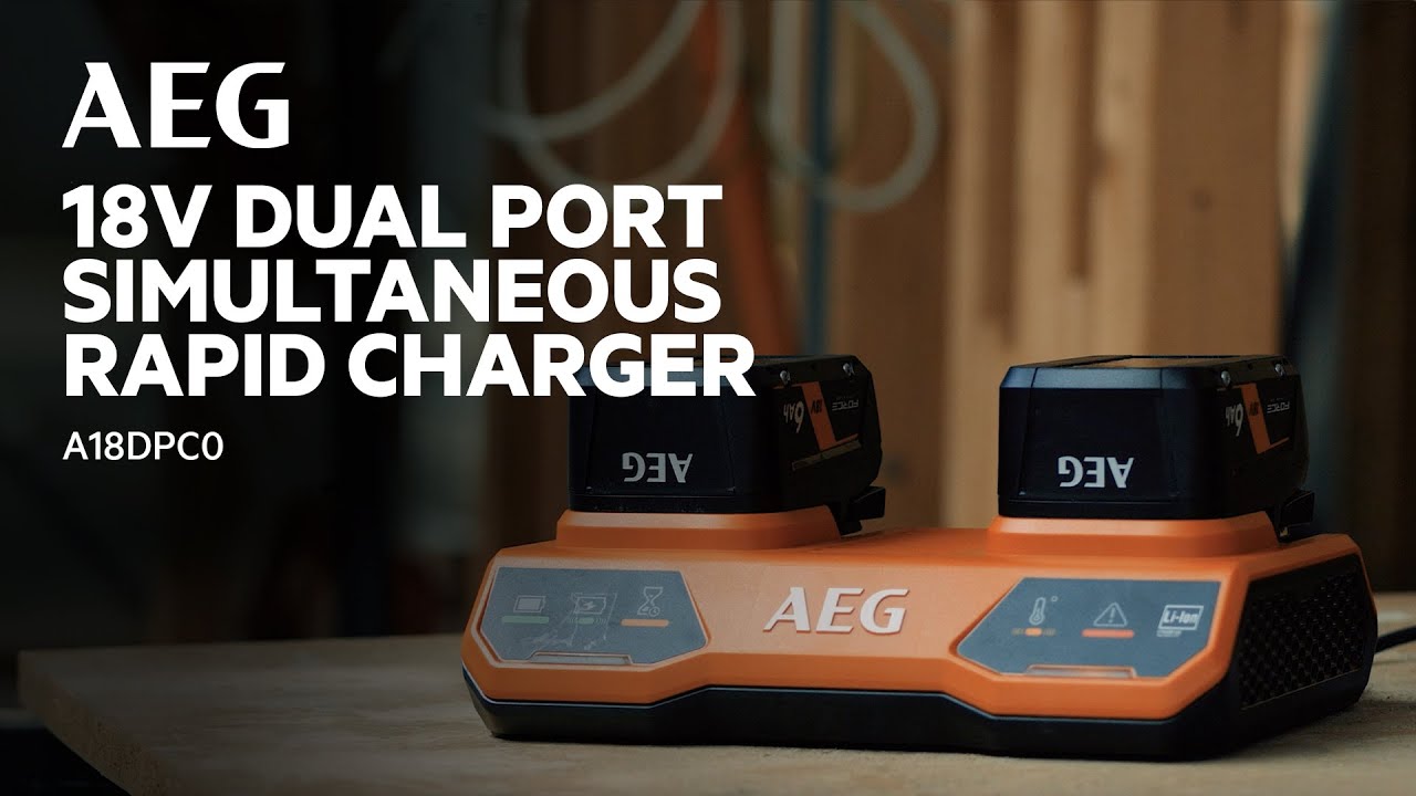 AEG 18V Dual Port Simultaneous Rapid Charger (A18DPC0) 