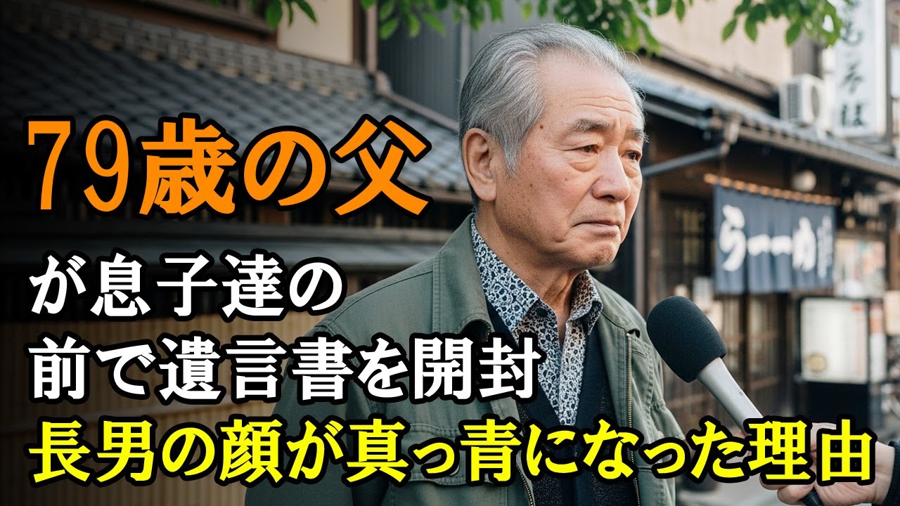 79歳の父が息子達の前で遺言書を開封。長男の顔が真っ青になった理由