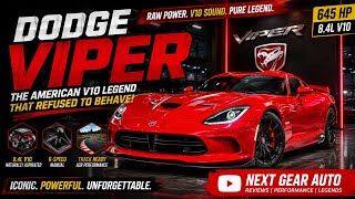 Player Profile Dodge Viper V10 Is STILL INSANE! 😱 645 HP American Legend | Full Review, Price & Performance