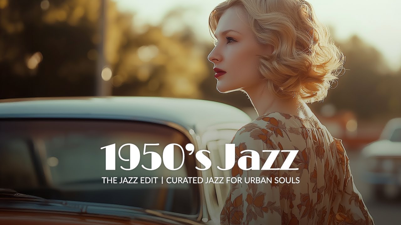 🚗 Vintage Sunset Jazz | Classic 1950's Romance & Golden ReflectionsㅣCoffee, Focus, Chill, Relaxation