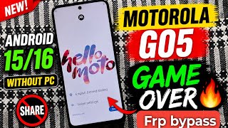 Motorola G05 5g FRP bypass 2026 | New Method 🚀 Share ❌ TalkBack ❌ Moto g05 Frp unlock Without PC 