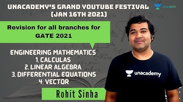 Engineering Mathematics Revision For All Branches (Part 2) | GATE 2021 | Rohit Sinha