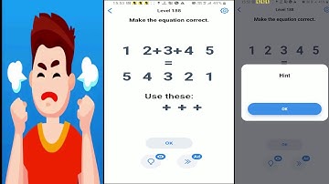 Easy Game Level 188 : Make the equation correct.