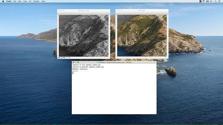 Install OpenCV for Python on macOS Catalina