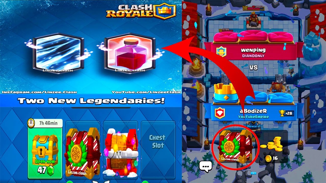 New Clash Royale Christmas Ideas Clash Royale Blizzard Santa Spells Cards Christmas Chests Youtube