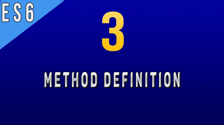 What is Method Definition in Object in Javascript ES6 - 3