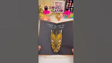 DIY Squid Game VIP Mask Invitation Pop-Up Card 🎭 | Easy Paper Craft Idea