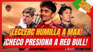 Leclerc Deja en Ridículo a Verstappen Mientras Checo Exige Claridad en Red Bull