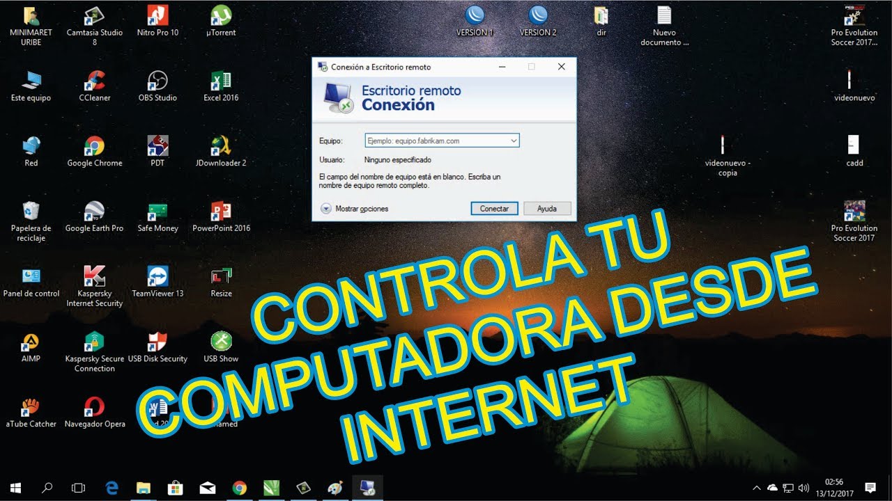 Configurar Escritorio Remoto, para acceder internet, y de red local -