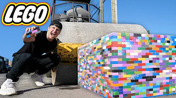 Can 10,000 Legos Stop A Steam Roller??