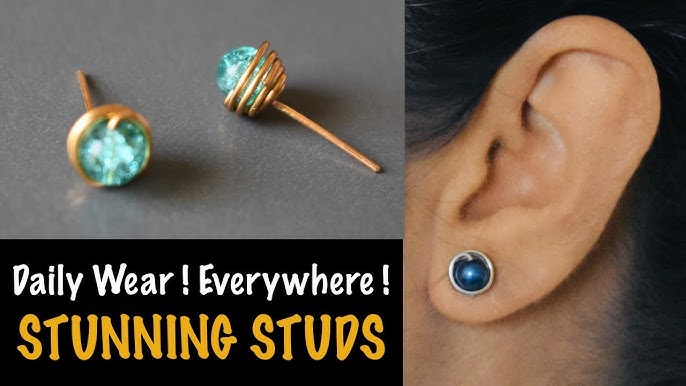 6 Easy Wire Earring Studs DIY Tutorial