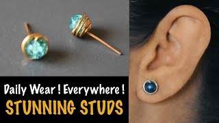 Stunning Studs | How to make Earstuds | Earring | Earpin | VHMJ