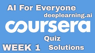 Coursera: AI For Everyone Week 1st Quiz Answers | AI for Everyone Assignments Quiz