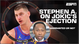 Stephen A. GETS RILED UP over Nikola Jokic’s ejection! 🔥 | First Take