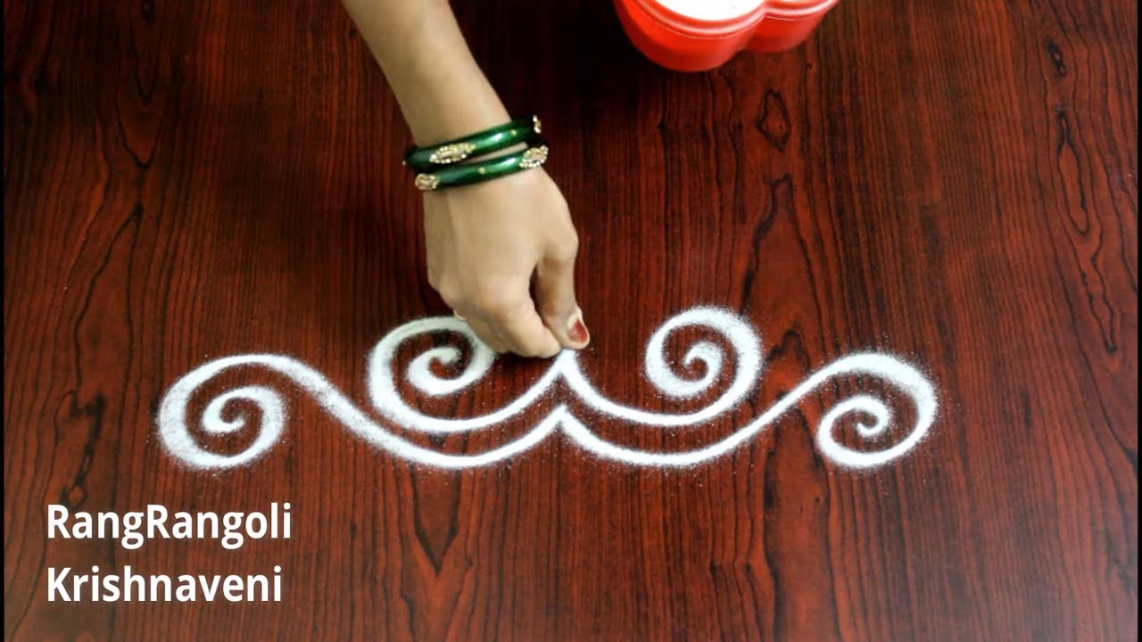 Easy Border Rangoli Designs | Simple Side Borders | Latest Border ...