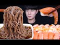 냉모밀 연어 초밥 먹방ASMR MUKBANG SALMON SUSHI & COLD SOBA NOODLES 鮭寿司 蕎麦 eating sounds