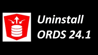 How To Uninstall Ords 24 1 || KutubTech