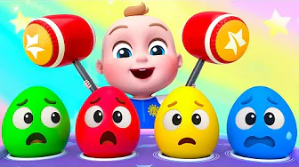 Surprise Eggs | Learn Colors | Nursery Rhymes & Kids Songs | Baby SumoCoco