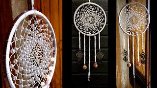 DIY Beaded Dream Catcher | Webbing with Pearls | How to make a Beaded Dream Catcher | Easy Webbing