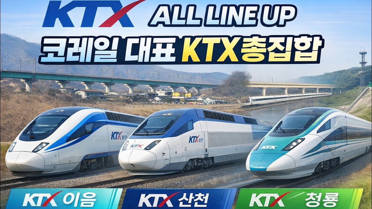 코레일 KTX 대표 열차 총집합 🚄｜KTX 이음·산천·청룡 고속 통과 모음