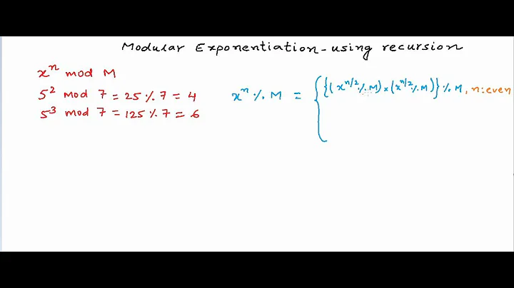 Modular exponentiation - using Recursion