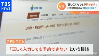 「正しく入力でも予約できず」大規模接種めぐり相談相次ぐ【新型コロナ】