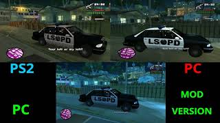 SAN ANDREAS PS2 VS PC VS MODDED PC PART2
In this video we see San Andreas from its PS2 and PC perspectives, I also show off my modified PC version which brings back some of the unused PS2 features and more, if you are interested in installing this for yourself I will leave the link below to a detailed video showing how to install this feature and what all of the plugin options do,
https://www.youtube.com/watch?v=mZVuYZrtHWo.
Which version is better?, please sit back, laugh and enjoy. SAN ANDREAS PS2 VS PC VS MODDED PC PART2