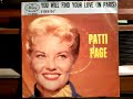 Patti Page - You Will Find Your Love In Paris - Fibbin -  1958