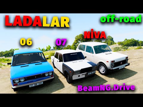 Ladalar Arasında Qırğın :d Vaz 2107,2106 və Lada-Niva BeamNG.drive | Maşın Oyunları | #sahmarehmedov