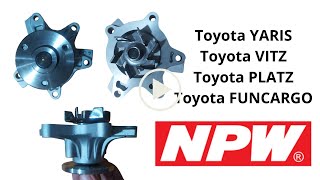 WATER PUMP for Toyota YARIS Toyota VITZ Toyota PLATZ Toyota FUNCARGO engine 1NZFE 2NZFE.