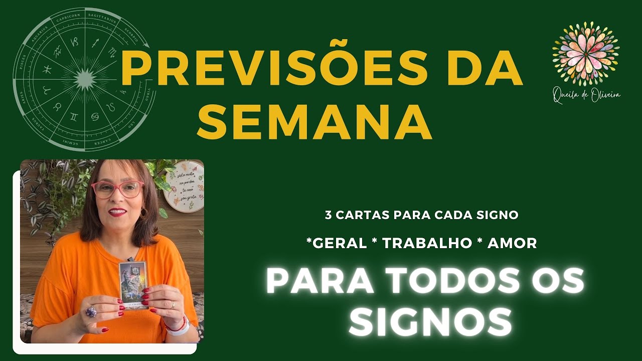 PREVISÕES PARA A SEMANA TODOS OS SIGNOS - YouTube