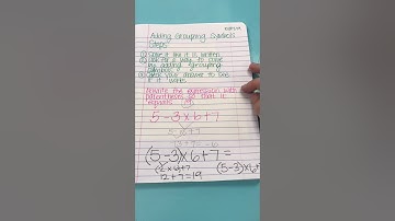 Adding Grouping Symbols for Order of Operations