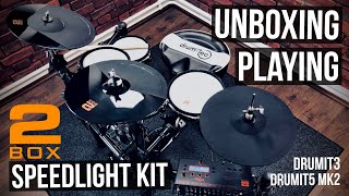 2Box Speedlight Kit Electronic Drums Unboxing & Playing with Drumit3 & Drumit5 MK2