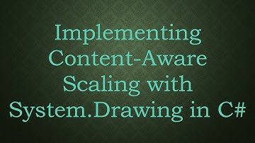Implementing Content-Aware Scaling with System.Drawing in C#