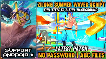 Early Access Zilong Summer Waves Skin Script | No Password | Mlbb
