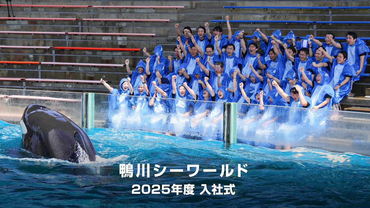 鴨川シーワールド】「2025年度入社式」 開催 - YouTube