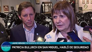 PATRICIA BULLRICH EN SAN MIGUEL HABLÓ DE SEGURIDAD