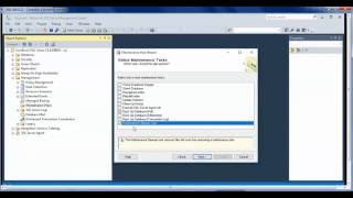 How to make a MS SQL Maintenance Plan using Wizard