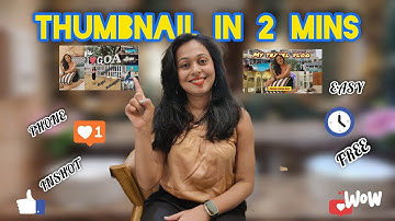 How to Make VIRAL YouTube Thumbnails in 2 Minutes | Easy for Beginners (Easy &Free+Inshot)