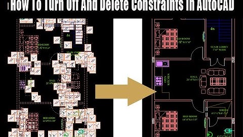 How to turn off and delete constraints in AutoCAD | How to Delete  Auto Constrants in Autocad