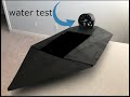 testing 3d printed boat in water